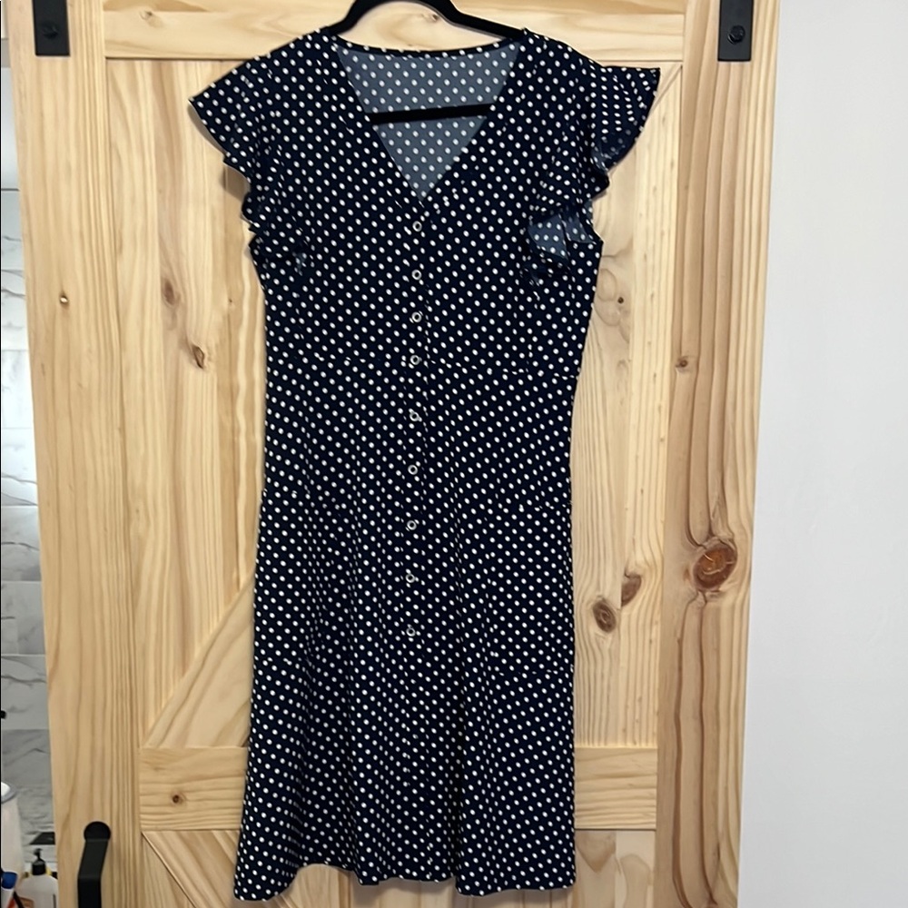 🎉3 for $10 Polka Dot Flutter Sleeve Dress